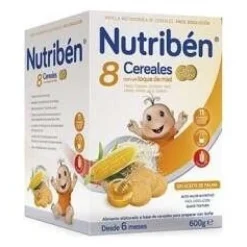 Papilla 8 Cereales Toque de Miel y Galletas Maria Lata - Nutriben