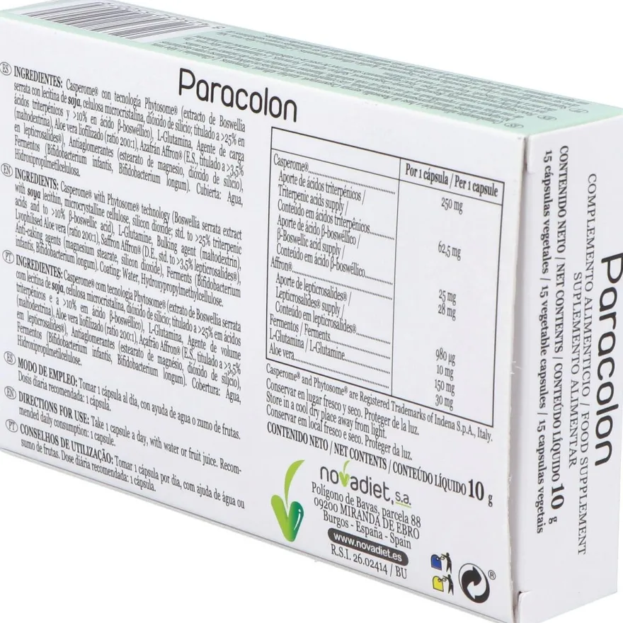 Paracolon Cápsulas 15 Cápsulas - Novadiet