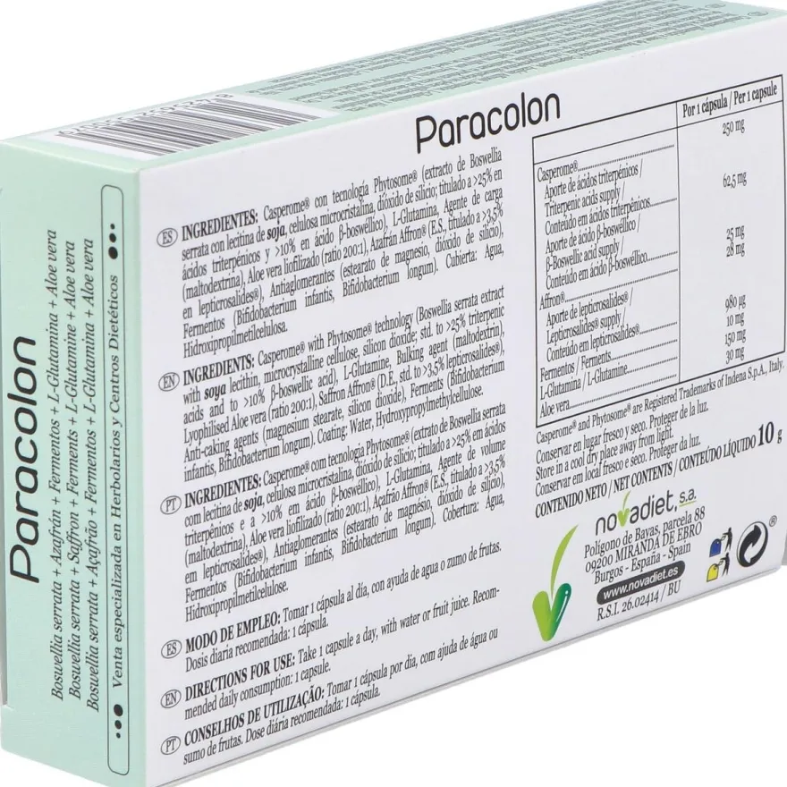 Paracolon Cápsulas 15 Cápsulas - Novadiet