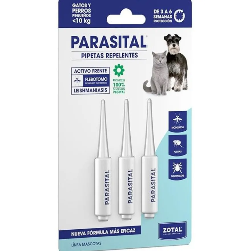 Parasital Pipeta Antiparasitario Perros Peq Y Gato