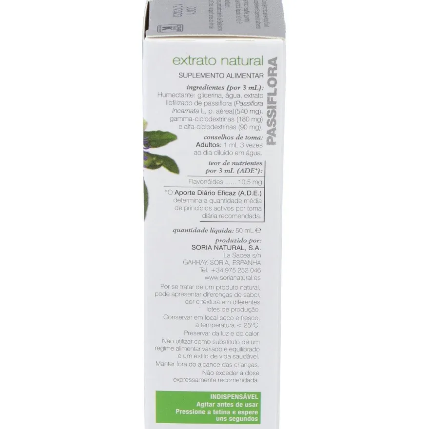 Pasiflora Extracto Glicerinado 50ml - Soria Natural