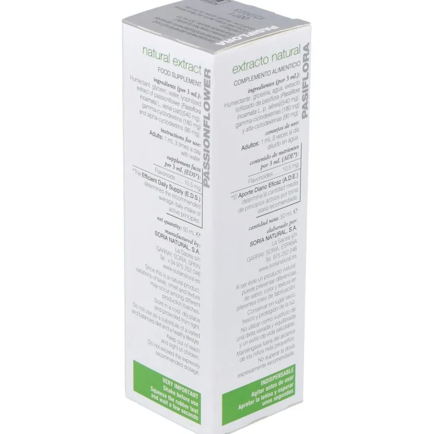 Pasiflora Extracto Glicerinado 50ml - Soria Natural