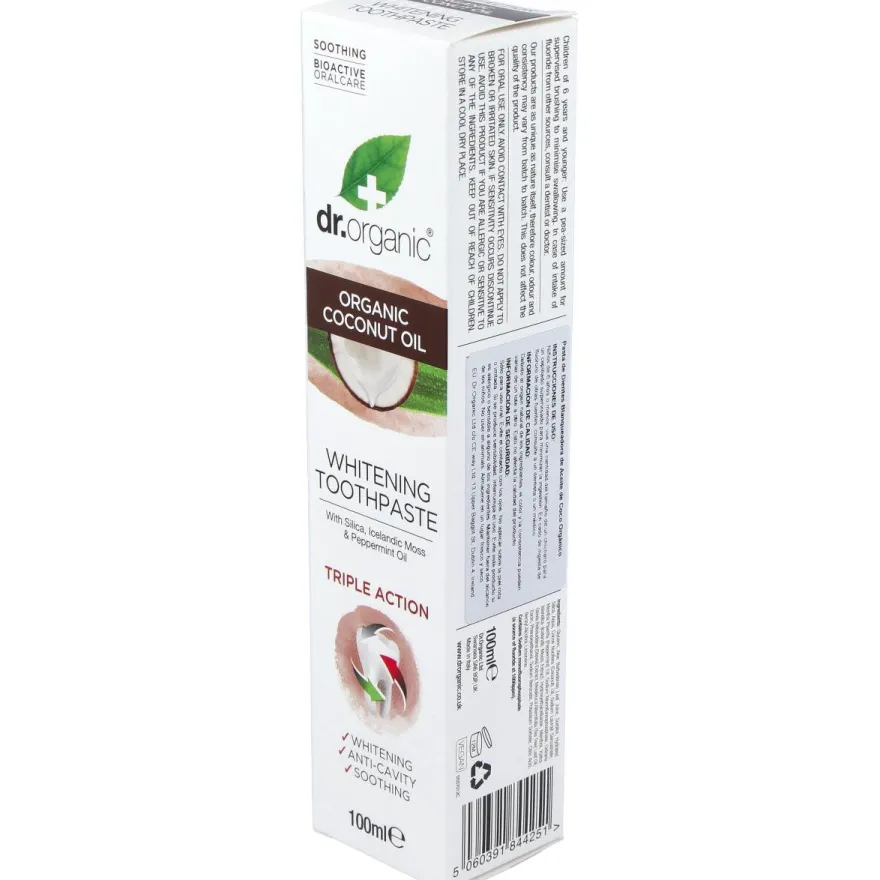 Pasta De Dientes Aceite De Coco Organico 100Ml.