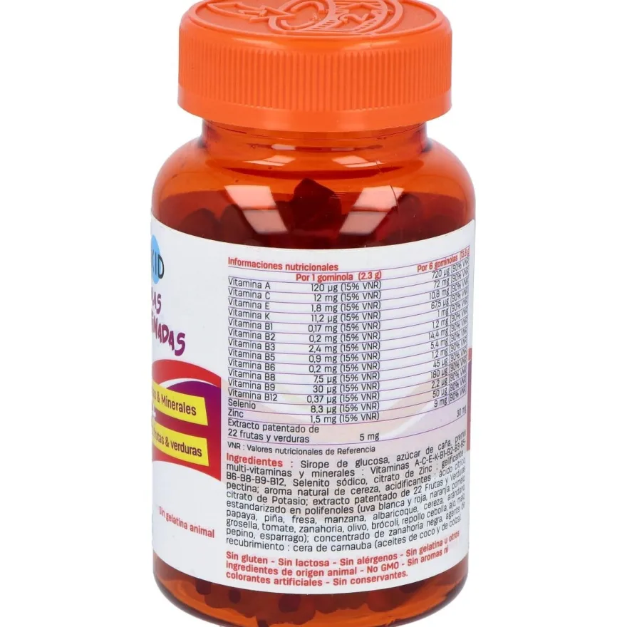 Pediakid Multivitaminadas Sabor Naranja y Cereza 60uds - Ineldea