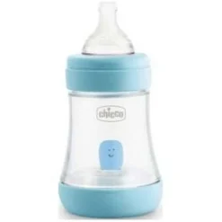 Perfect 5 Biberón +0m Silicona Azul, 150 ml - Chicco