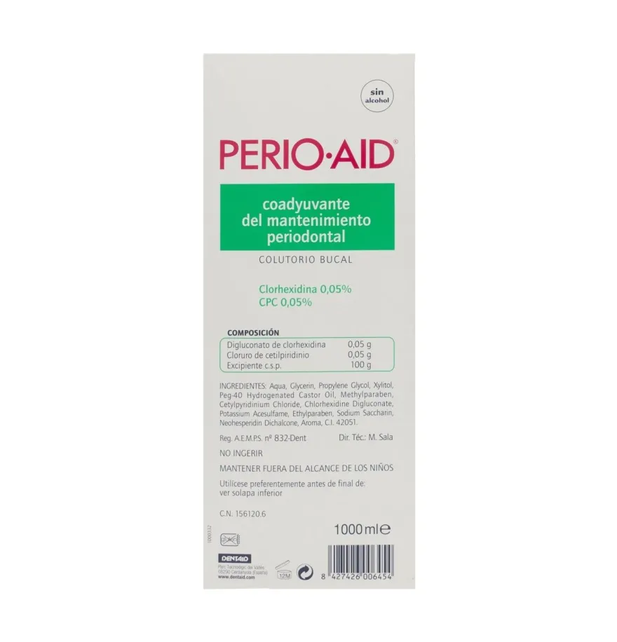 Perio Aid 0.05 Mantenimiento y Control (1 Envase 1000 ml) - Dentaid