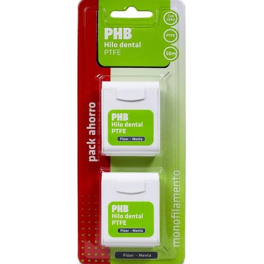Phb Fluor Y Menta Hilo Dental Cera Duplo 50M