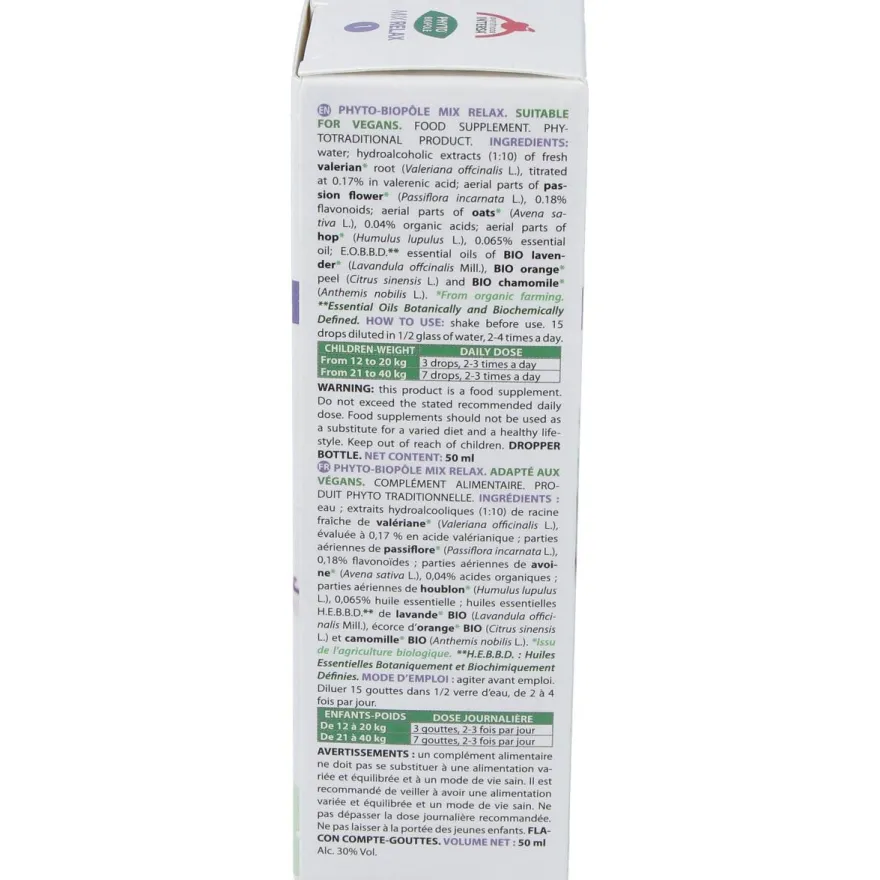 Phyto Bipole Mix 1 Relax 50ml Bio - Intersa