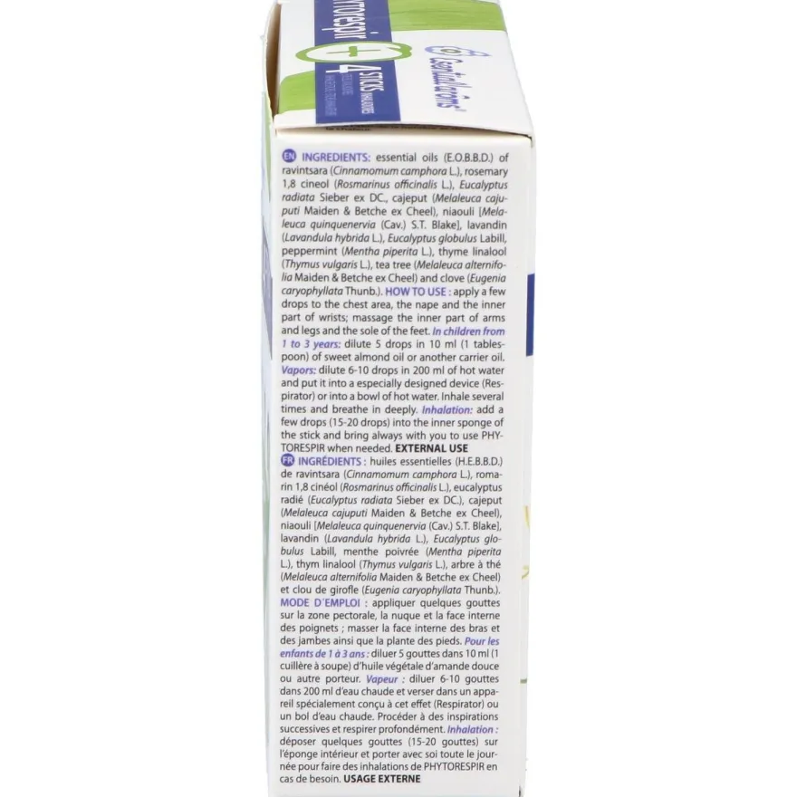 Phytorespir Frasco 30ml. + 4 Sticks Inhaladores - Esential Aroms