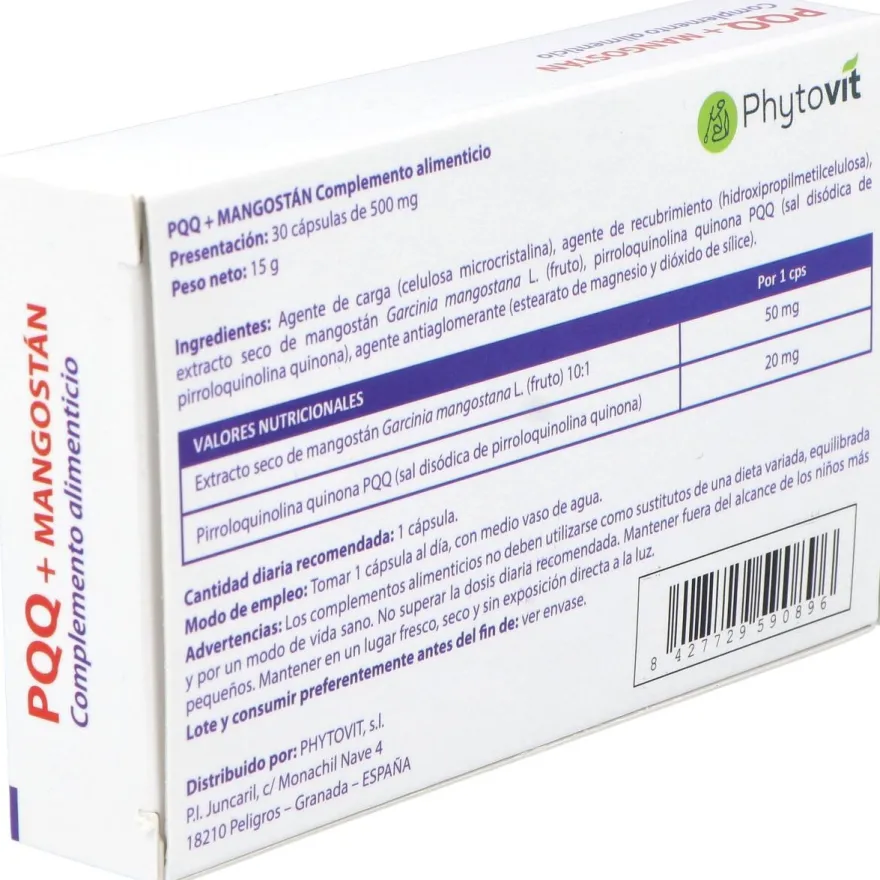 Phytovit Pqq Y Mangostán 30Caps