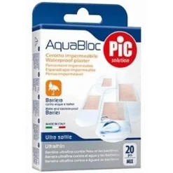 Pic Aquabloc Con Bactericida Apósito Adhesivo Surtido 20Uds