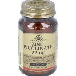 Piccolinato Zinc 22mg 100 Comprimidos - Solgar