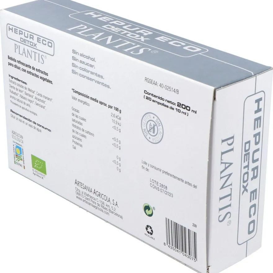 Plantis Hepur Eco Detox 20 Viales