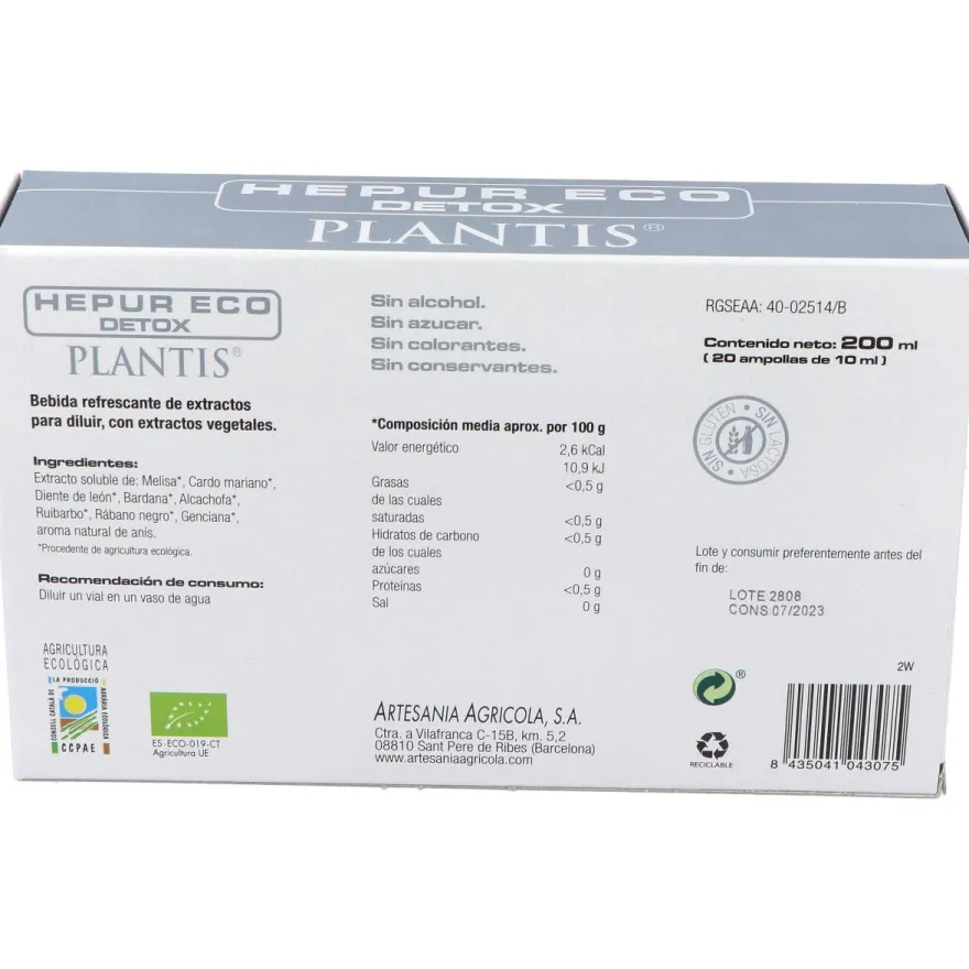 Plantis Hepur Eco Detox 20 Viales