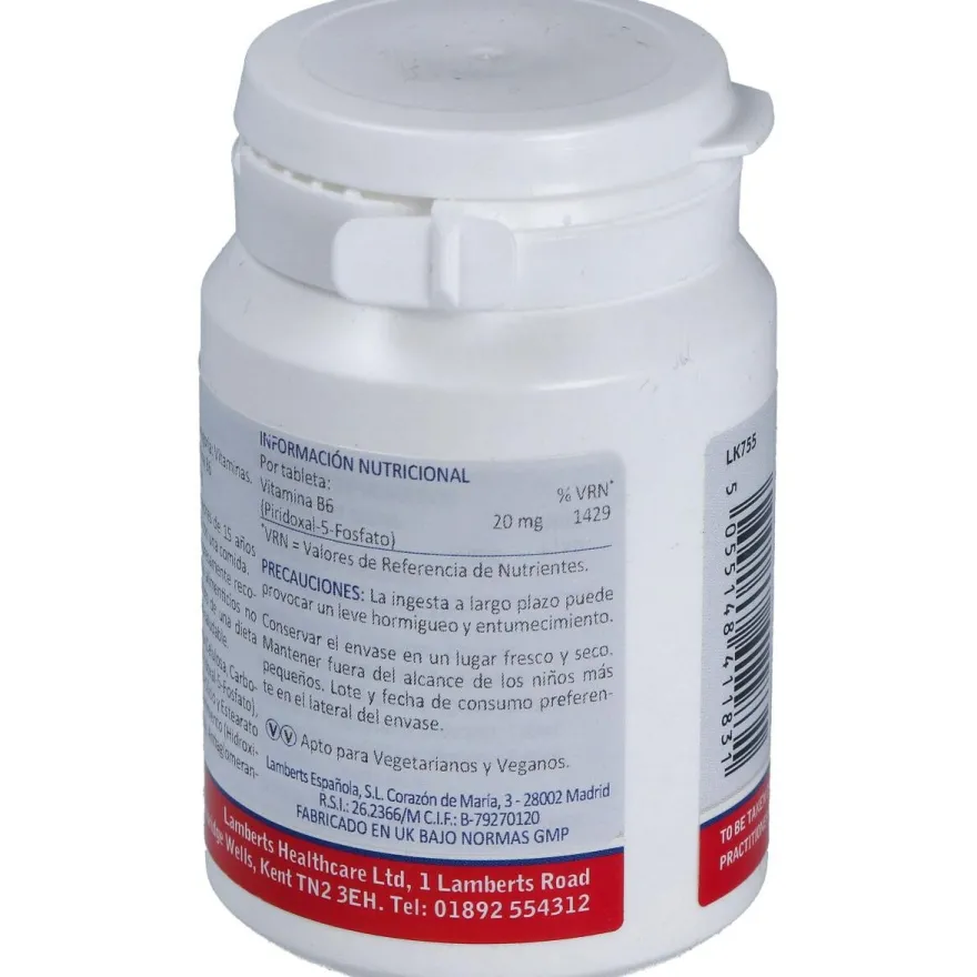 P5P 20Mg. Piridoxal-5-Fosfato 60Comp.