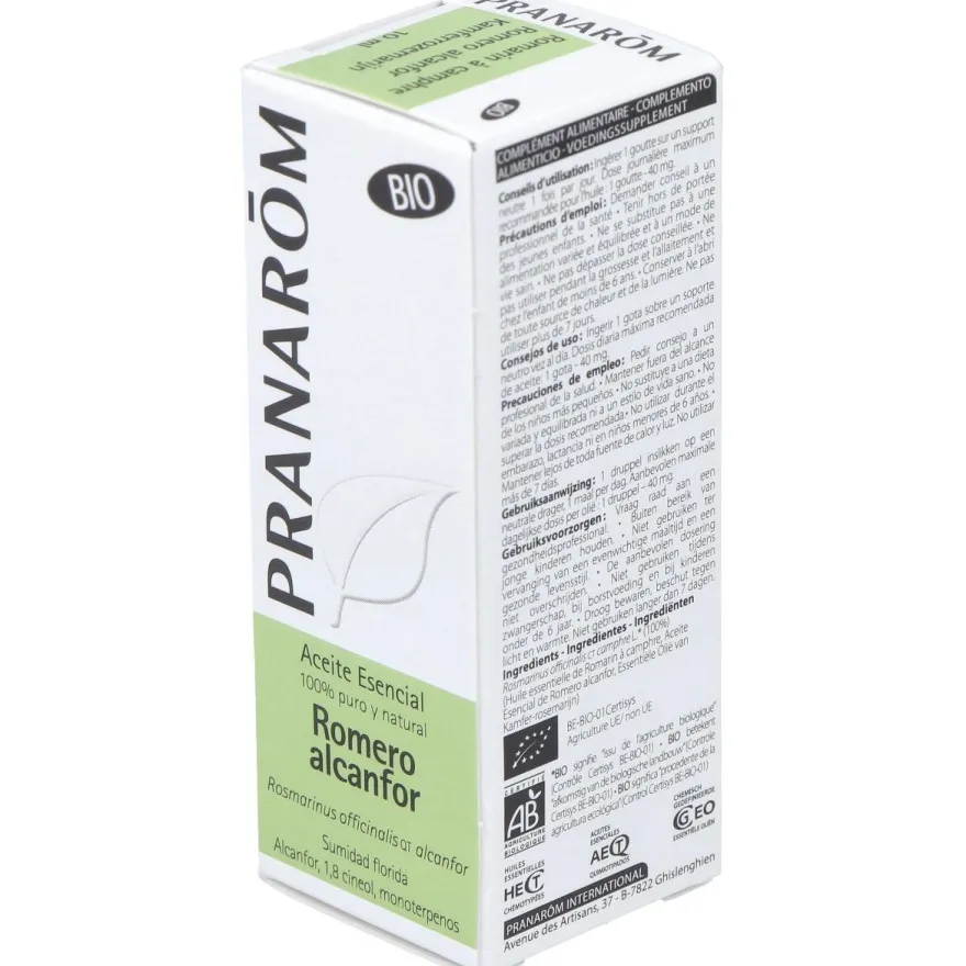 Pranarôm Aceite Esencial De Romero Alcanfor Bio 10Ml