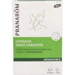 Pranarôm Aromaforce Cápsulas Nariz - Garganta Bio 30caps - Aromaforce