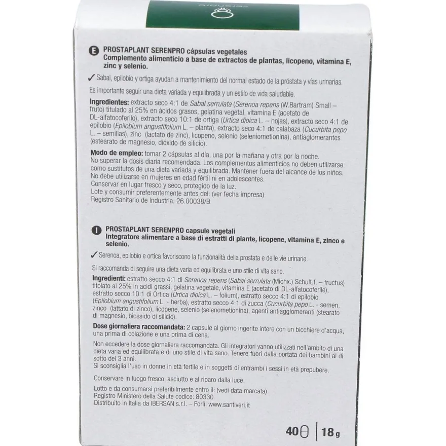 Prostaplan Serenpro 40cap - Santiveri