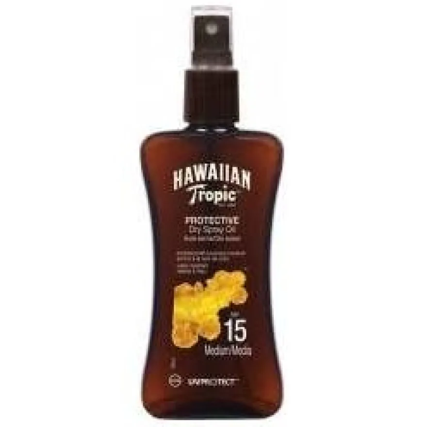 Protective Dry Spray Oil Spf15 Medium 200ml Vapo - Hawaiian Tropic