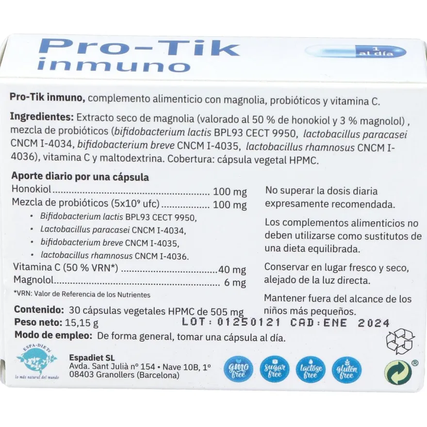 Pro - Tik Inmuno 30cap - Espadiet