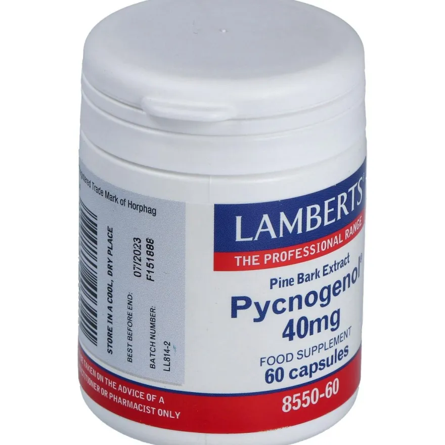 Pycnogenol 40 mg.(extracto de Pino Bark) 60 Cap - Lamberts