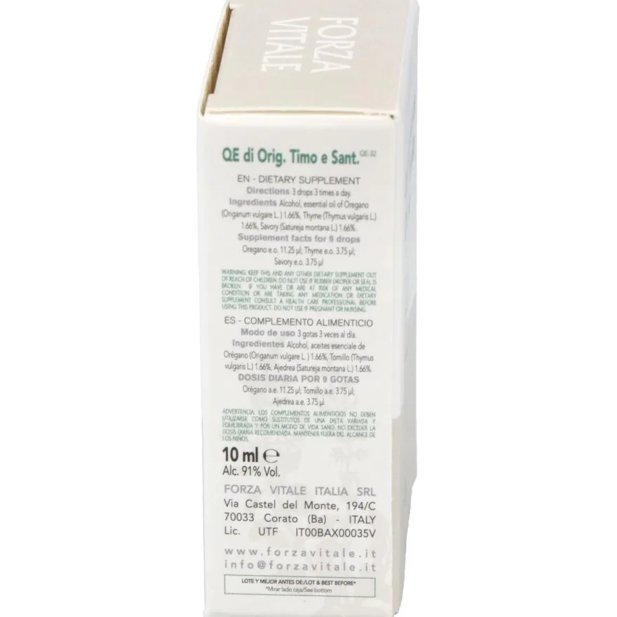 Quinta Esencia Oregano - Tomillo - Ajedrea 10ml - Forza Vitale