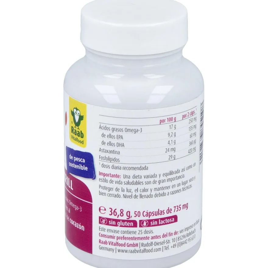 Raab Vitalfood Aceite Krill Forte 50Caps
