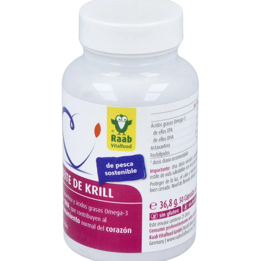 Raab Vitalfood Aceite Krill Forte 50Caps