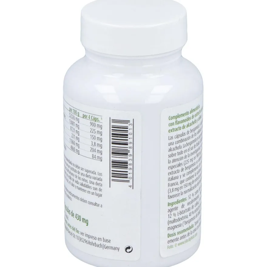 Raab Vitalfood Bergamota-Alcachofa 100Caps