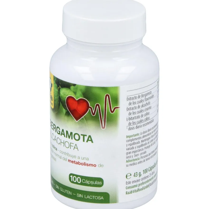 Raab Vitalfood Bergamota-Alcachofa 100Caps
