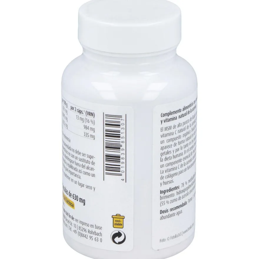 Raab Vitalfood Msm Con Vitamina C 90Caps