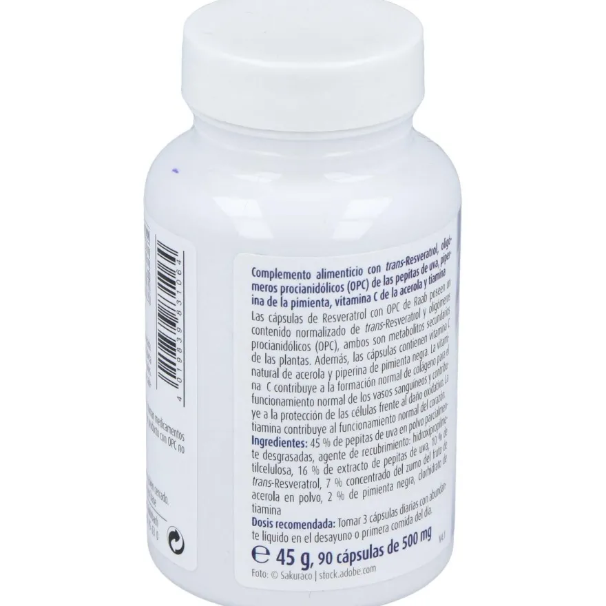 Raab Vitalfood Resveratrol Con Opc 90Caps