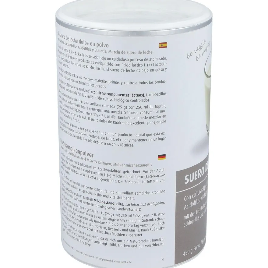 Raab Vitalfood Suero De Leche Dulce Natural Polvo 450G