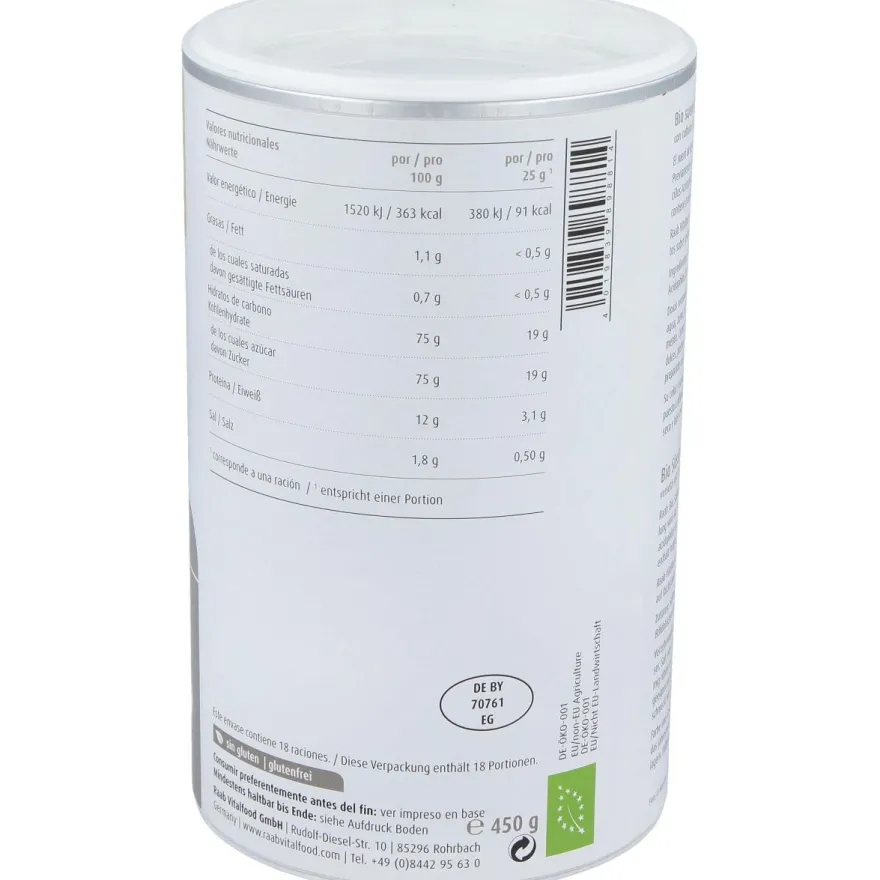 Raab Vitalfood Suero De Leche Dulce Natural Polvo 450G