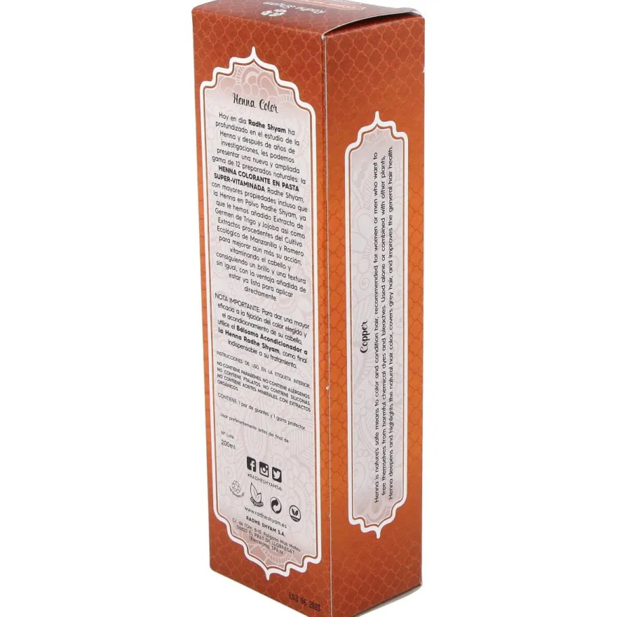 Radhe Shyam Henna Pasta Cobre Natural