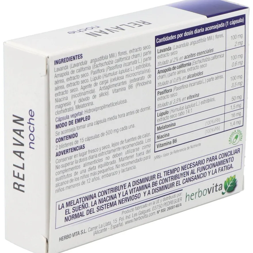Relavan Noche 30caps - Herbovita
