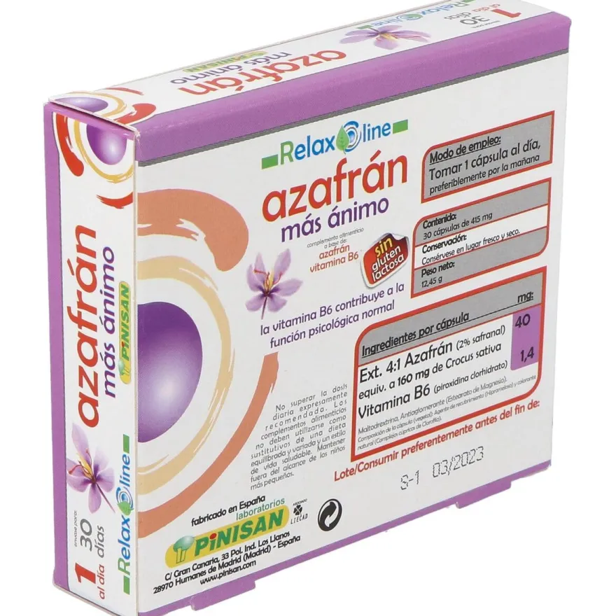 Relax Line Azafran Mas Animo 30cap - Pinisan
