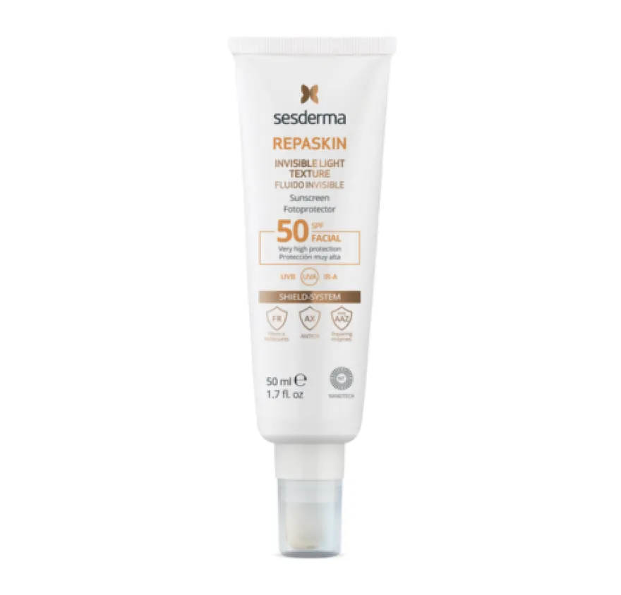 Repaskin Fotoprotector Facial SPF 50 Fluido Invisible, 50 ml. - Sesderma
