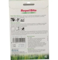 Repel Bite Natural Parches Ropa C/ Citronella (24 Aplicaciones)