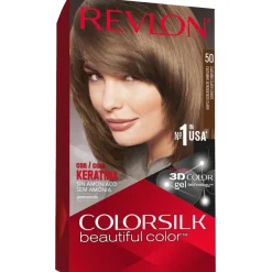 Revlon Kit Tinte Colorsilk 50 Castaño Claro Cenizo