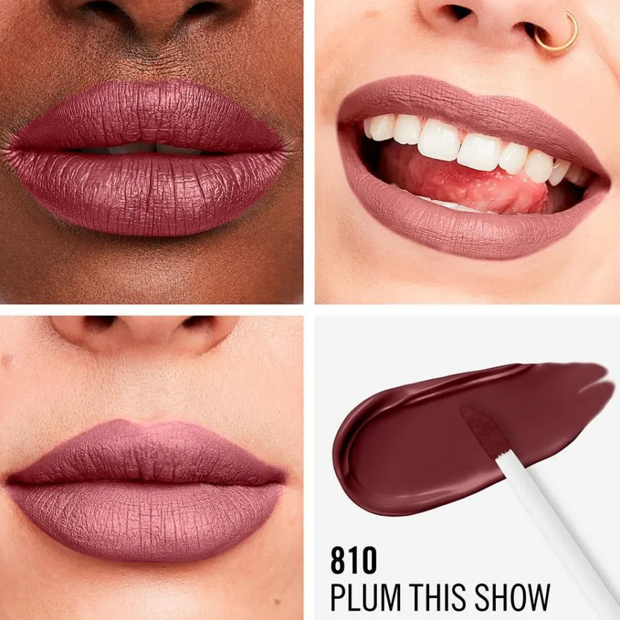 Rimmel Lasting Mega Matte Liquid Lip Colour 810 Plum This Show 7.4Ml