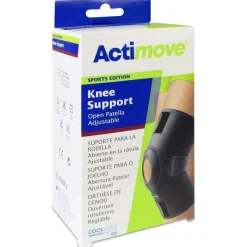 Rodillera Rótula Abierta Talla Única Negro, 1 Unidad - Actimove