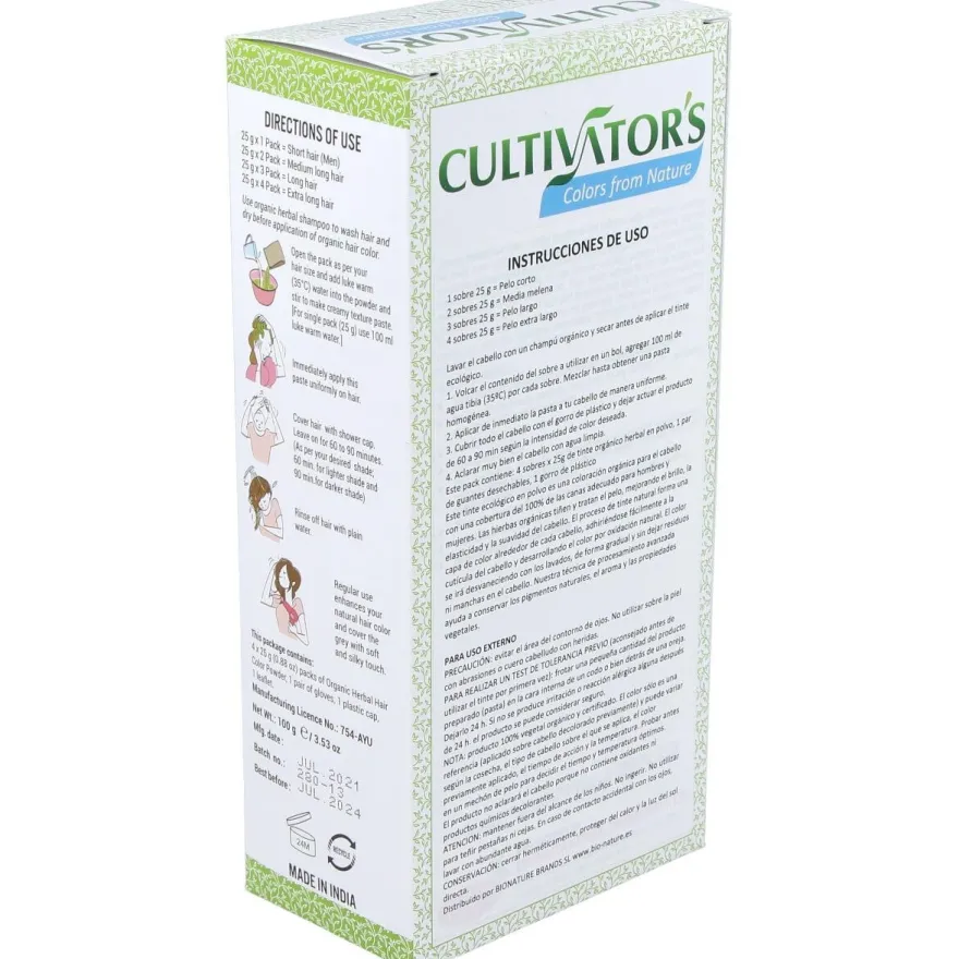 Rubio Claro Tinte Organico 100Gr. Ecocert