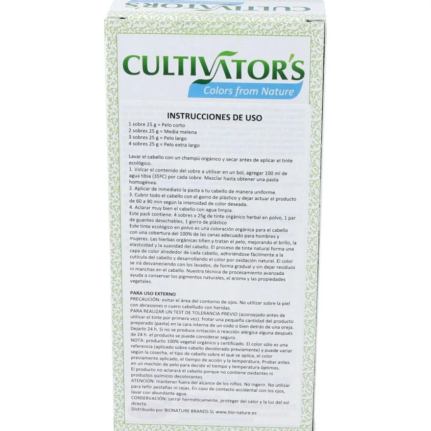 Rubio Claro Tinte Organico 100Gr. Ecocert