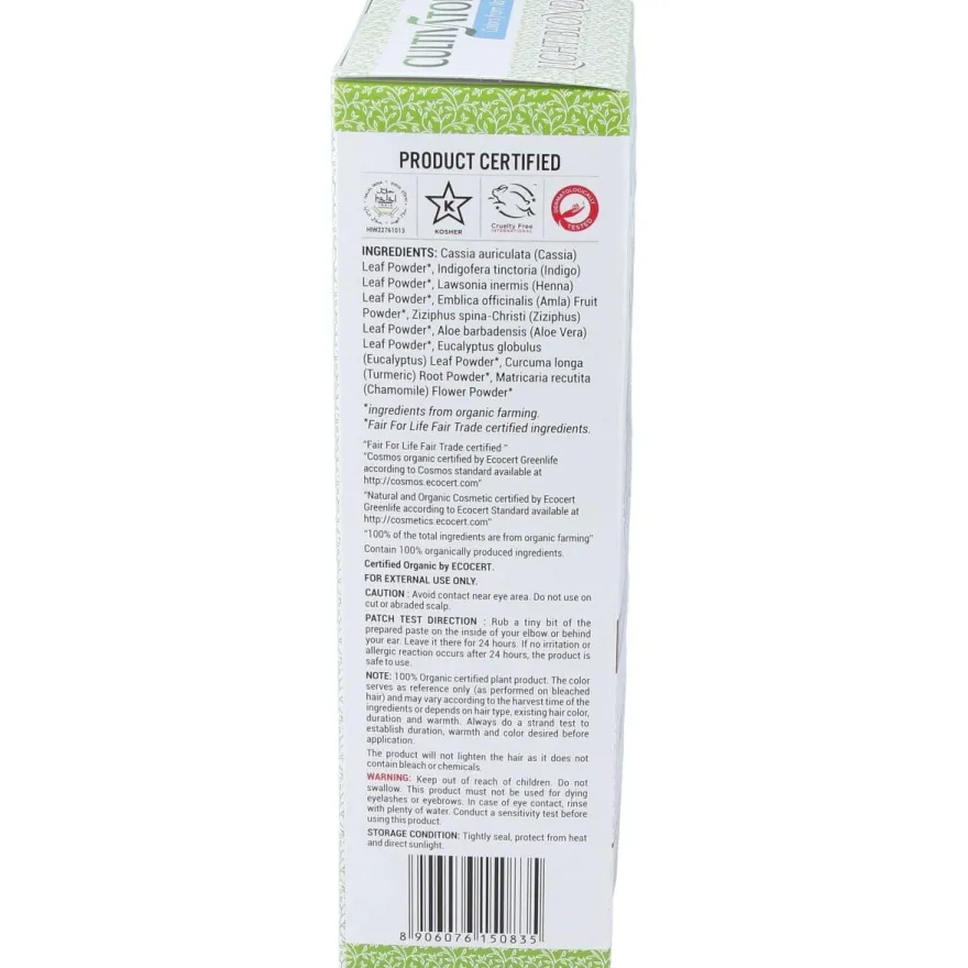 Rubio Claro Tinte Organico 100Gr. Ecocert