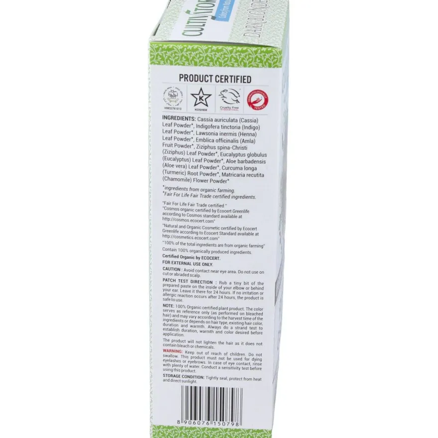 Rubio Oscuro Tinte Organico 100Gr. Ecocert