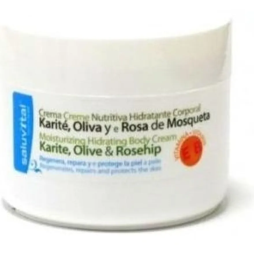 Saluvital Crema Nutrit Hidra Corporal Karité Oliva Y Rosa Mosqu