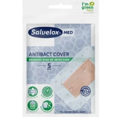 Salvelox Med Antibact Cover Apósito 76 x 54 mm, 5 ud. - Orkla