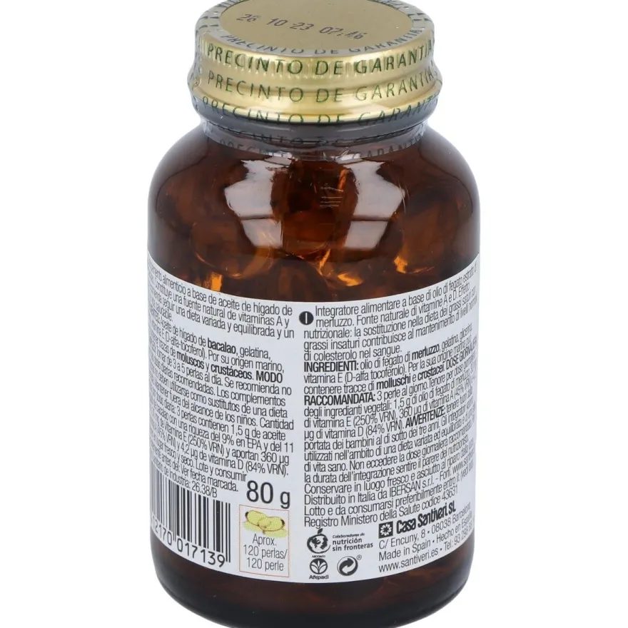 Santiveri Aceite De Hígado De Bacalo, 120 Perlas