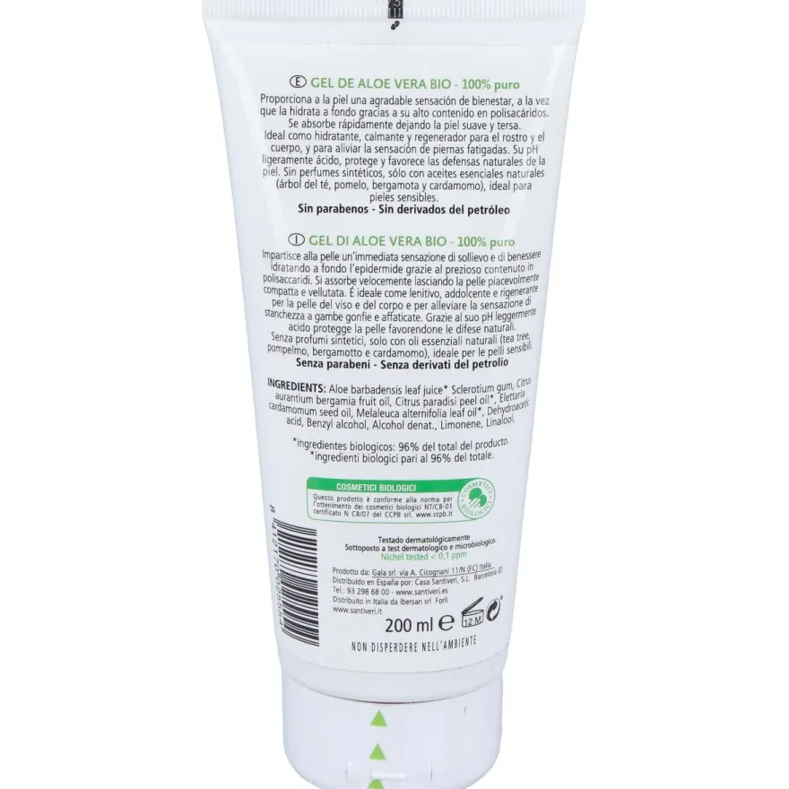Santiveri Gel Aloe Vera Bio 200Ml